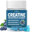 Erkekler ve Kadınlar için Kre Güç, Kas Builder, Enerji Boost, Pre-Workout Gummies (60 Kont) - Blueberry Flavor