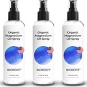 Βιολογικό Σπρέι Μαγνησίου - 8oz (3-Pack) - 100% Αμιγές Λάδι Μαγειρίου, Γρήγορο Απορροφητικό, Σπρέι Μαγνησίου για Πόδια & Σώμα, βαθμός USP