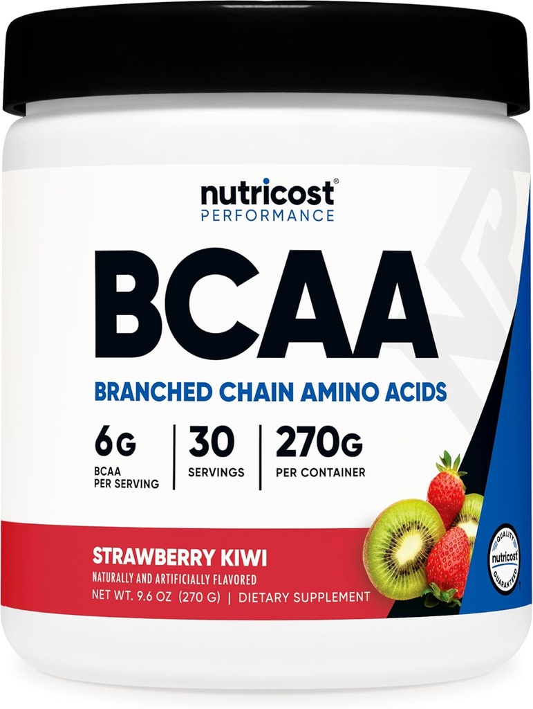 Nutricost BCAA σκόνη (Strawberry Kiwi, 30 σερβιέτες) - Βέλτιστη 2:1:1 αναλογία