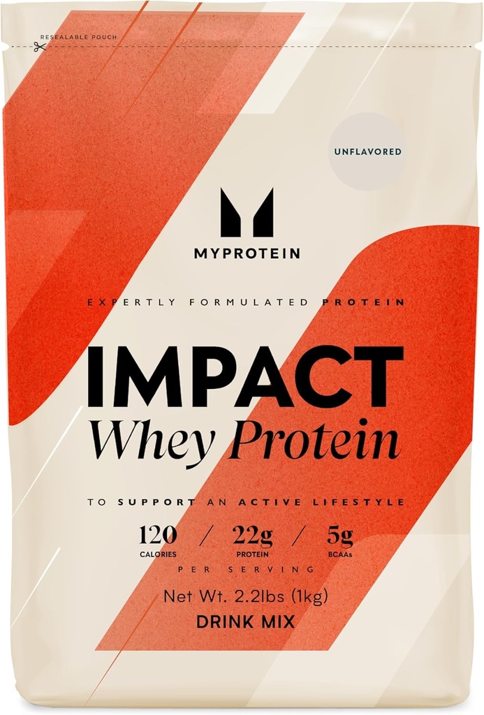 Protein Etkisi Whey Protein Toz, 2.2 Lbs (33 Hizmet) Unflavored, 22g Protein & 5g BCAA Orta Performans, Kas Güçlü & Kurtarma, Gluten Free