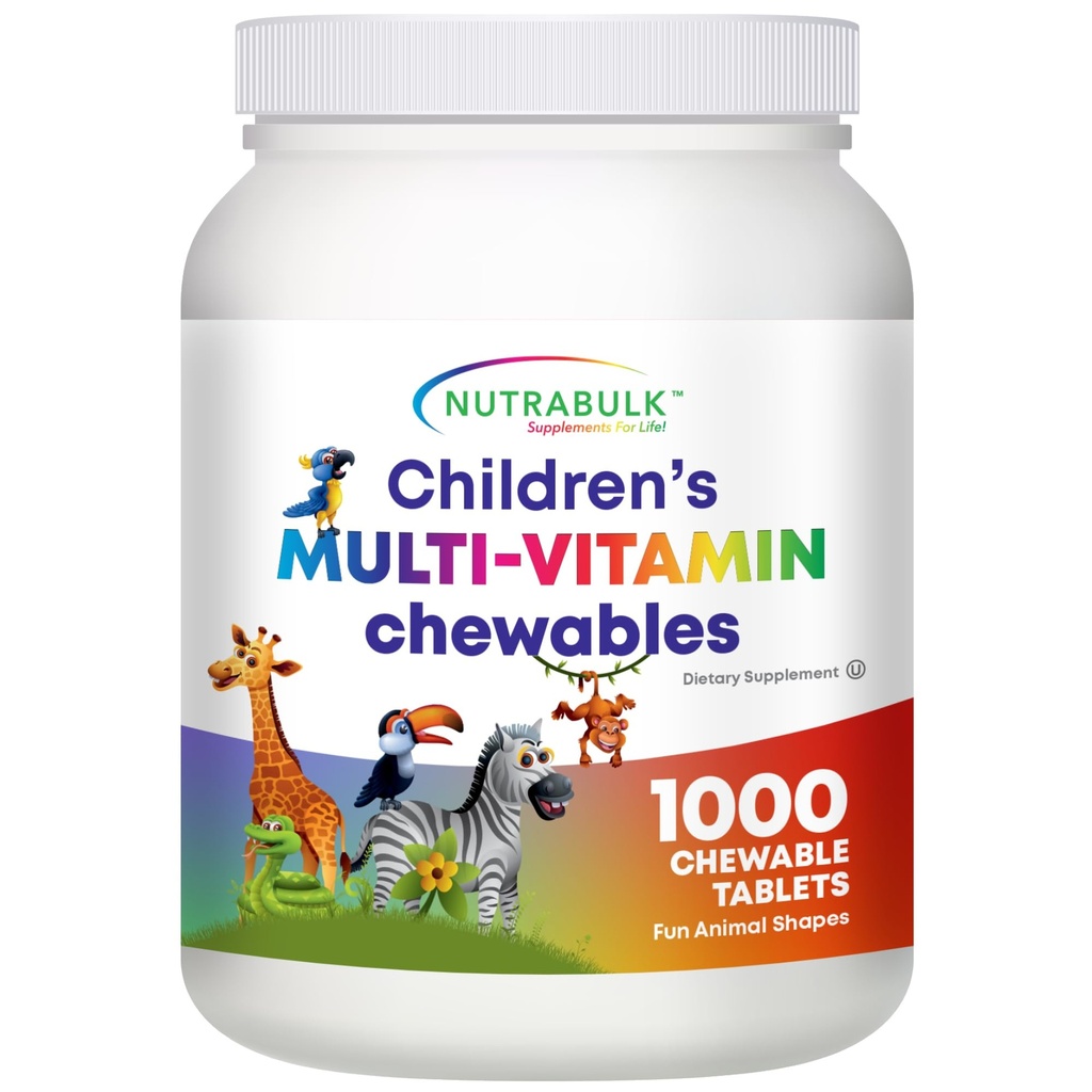 Çocuk Chewable Multi-Vitamins - Çocukları Geliştirmek - ABD-Made, Immune, Bone, Brain & General Being- Vegan & Gluten Free - 1000 Cherry Tabletler