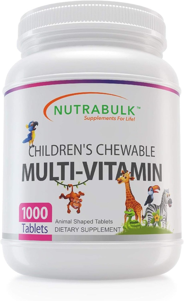 Çocuk Chewable Multi-Vitamins - Çocukları Geliştirmek - ABD-Made, Immune, Bone, Brain & General Being- Vegan & Gluten Free - 1000 Cherry Tabletler