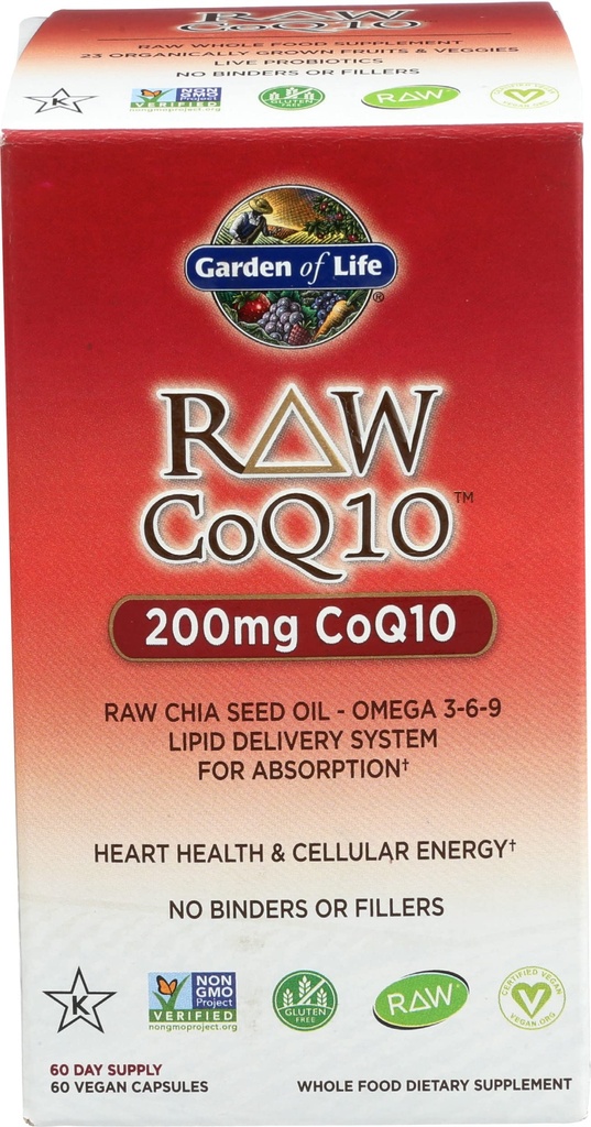 GARDEN OF LIFE Raw Coq10, 60 CT