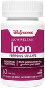 Iron Slow, Yüksek Potency Ferrous Sulfate 45 mg, Tabletler, 60 ea