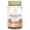 Solgar Vitamin D3 Yetişkinler için Gummies 5.000IU Ultra Potency Vitamin Immune System Support for Women & Men - Tasty Strawberry Flavor, Gluten & Gelatin Free Gummy, 2 Ay Supply, 60 Hizmet, 2g Sugar