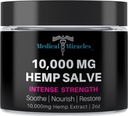 Medical Miracles Hemp Salve Intense Strength 10.000 MG. HIPS için ideal, Ortaklar, Grafik, Arka, Elbows, Parmaklar, Eller ve Dizler. 100% Doğal - ABD'de Proudly Made in USA