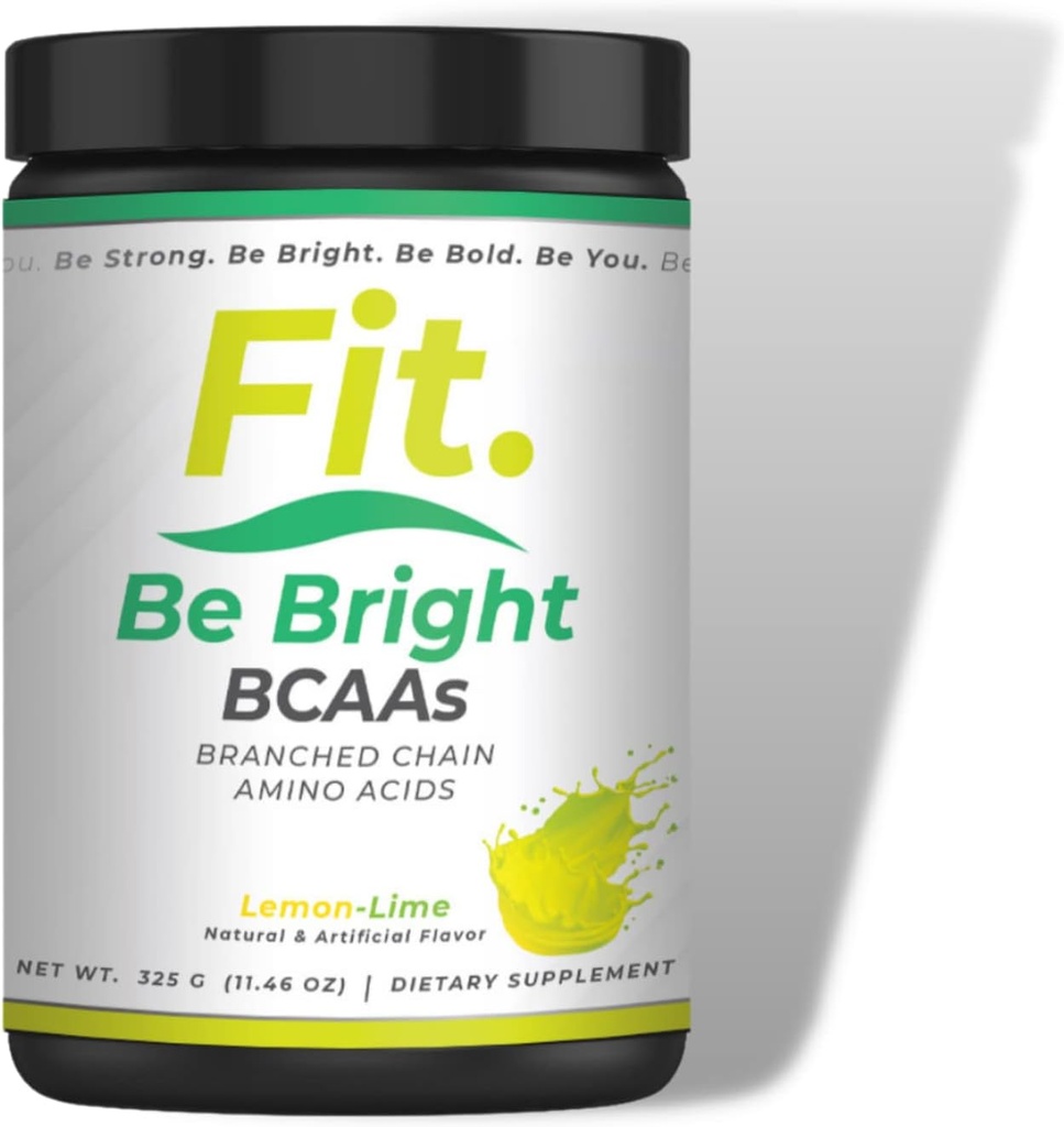 Fit. Bright BCAA Supplement | 5g Essential BCAA Mix | Supports Muscle Building | Speeds up Recovery | Lemon-Lime | 50 Hizmet