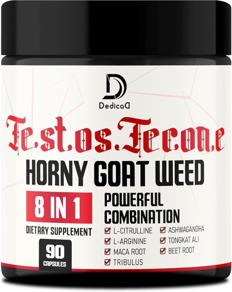 90 Capsules - 8in1 Horny Goat Biz Men, Tribulus Terrestris, L-Arginine, Maca Root, Tongkat Ali, Beet Root - Energy Workout Muscle Strength Support Support