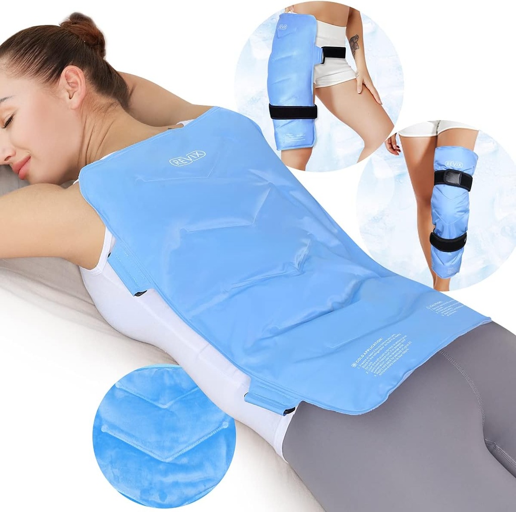 REVIX XXL Full Back Ice Pack, Reusable Gel Cold Compress for Upper and Lower Back, Long-Lasting Flex Ice Pack for Muscle Fatigue, Soreness ve Post-Workout Recovery