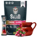 Salud 2-in-1 Sleep Aid + Calm Drink Mix, Prickly Pear Flavor, Melatonin, Magnesium, Saffron Extract, L-Θεανίνη, Μη-GMO, Χωρίς γλουτένη, Vegan, Χαμηλή θερμίδα, 1g Ζάχαρη (15 Σερβίρισμα)