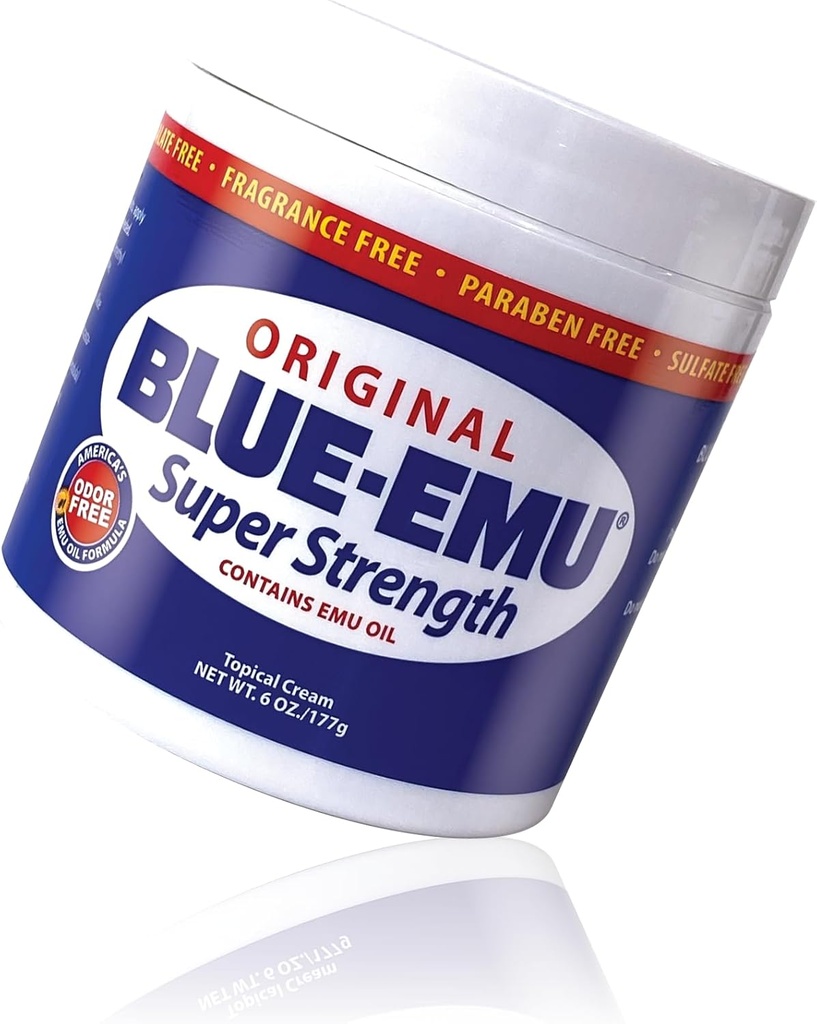BLUE-EMU Original Super Strength Cream, Soothing Muscle & Ortak Destek, 6 Oz