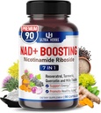NAD+ Nicotinamid Riboside NR, Trans Resveratrol, Quercetin - Destek Hücreleri Enerji, Longevity, Sağlıklı Aging *USA Made & Tested* (90 Count (Pack of 1)