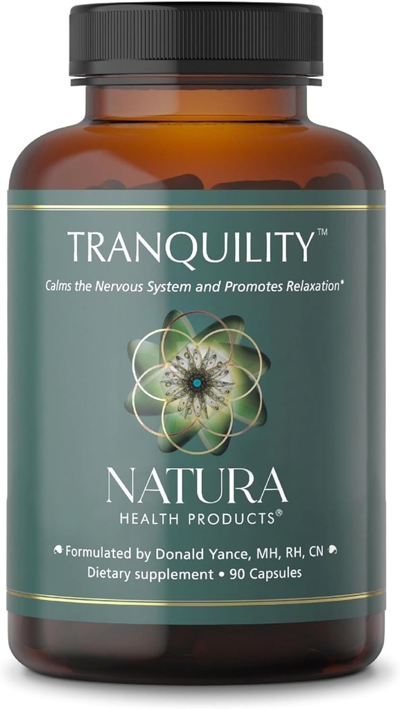 Natura Health Products Tranquility Supplement - Supports Relaxation - Featuring L-Theanine, Lemon Balm, Saffron, Kava, Skullcap, Lavender and Passion Flower (90 Capsules)