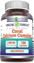 Amazing Formulas Coraluba Kompleksi | 1000 Mg | 200 Capsules | Non-GMO | Gluten-Free | Made in USA