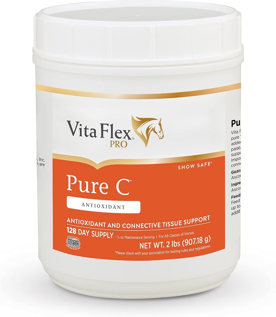Vita Flex Pro Pure C Premium ποιότητα Horse Vitamin C, 2 Λίρες, 128-Day Supply