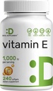 E Vitaminler, 1000 IU Per Servis, 240 Softgels – Ekstra Güç Antioksi Koruma – Bio available Stable Form – Skin, Heart, Brain, & Immune Support – Non-GMOMO