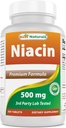 En iyi Naturals Niacin 500 mg 250 Tablet - Ayrıca Called Vitamin B3 (250 Kont)