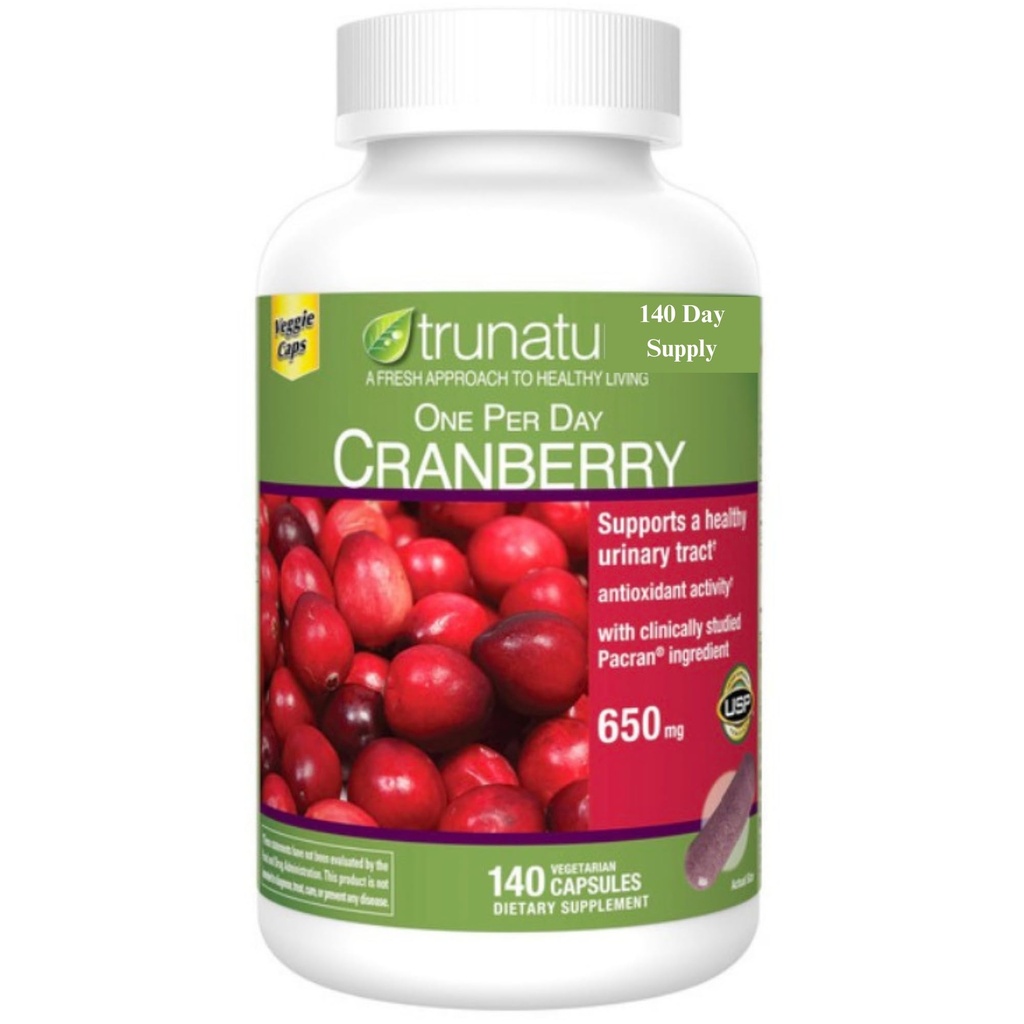 Cranberry 650 mg Doğa ile uyumlu, 140 Vegetarian Capsules, 140 Day Supply