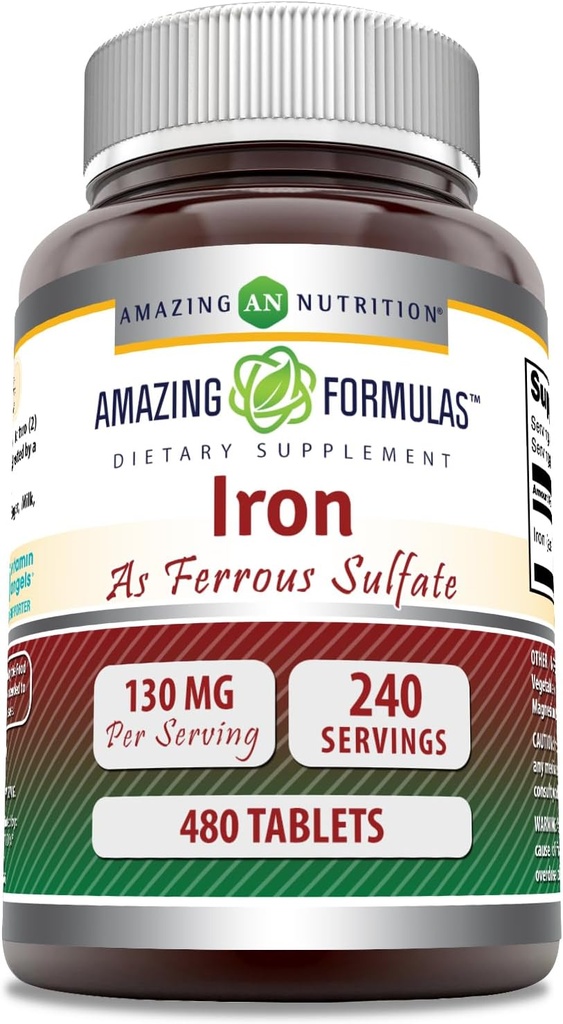 Amazing Formulas Iron as Ferrous Sulfate Supplement 