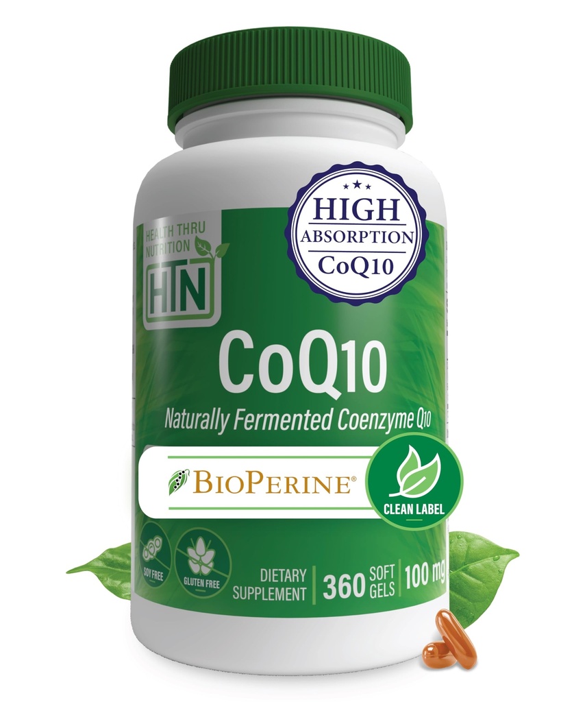Health Thru Nutrition CoQ-10 100mg με BioPerine 360 Softgels 