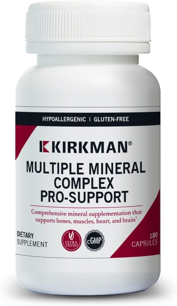 Kirkman Multi Mineral Kompleksi Pro-Depres - Hipoallerjen | 180 Vejetaryen Capsules | Minerals