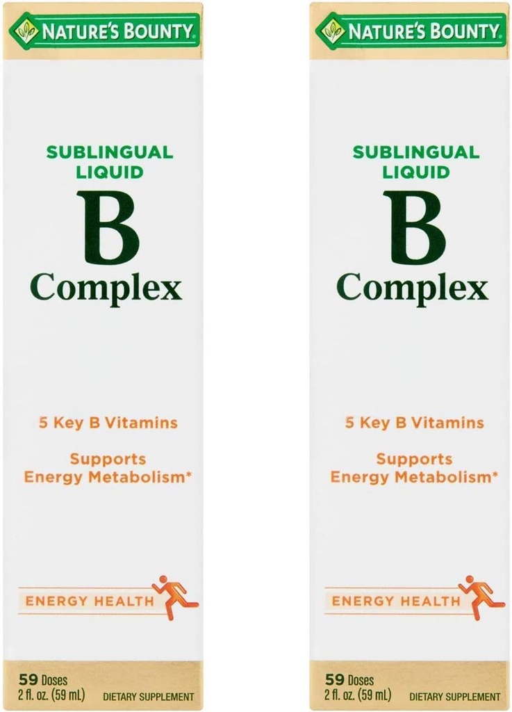 Nature's Bounty Vitamin B Complex υπογλώσσιο υγρό, 2 Oz (πακέτο του 2)