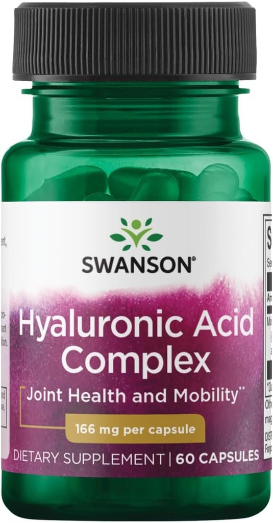 Swanson Super Potency Hyal-Joint Hyaluronic Acid 166 Milligrams 60 Capsules