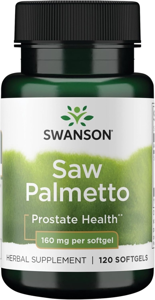 Swanson Saw Palmetto Erkekler Prostate Health Hormon Support Urinary Health 160 Milligrams 120 Sgels