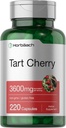 Horbäach Tart Cherry Extract Capsules | 3600mg | 220 Pills | Non-GMO, Gluten Free | Traditional Herbal Supplement