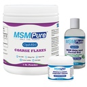 KALA SA MSMPure Start Sche with MSM Coarse Flakes 1lb, MSM Muscle & Joint Cream 2oz and MSM Gel with Organic Aloe 8oz