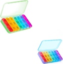 ASprink Green ve Blue Pill Organizer 3 Times bir gün - Haftalık Pill Box 3 Times bir gün, Günlük Pill Box 7 Günlük Tıp Organizecı