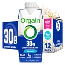 Orgain 30g υψηλή πρωτεΐνη Shake, Γαλακτοκομική απομονωμένη πρωτεΐνη γάλακτος, Vanilla Bean, 5g BCAAs, 1g ζάχαρη ανά υπηρεσία, αντικατάσταση γεύματος, έτοιμη για ποτό, Κετοφιλική, χωρίς γλουτένη 11 Fl Oz (πακέτο των 12)