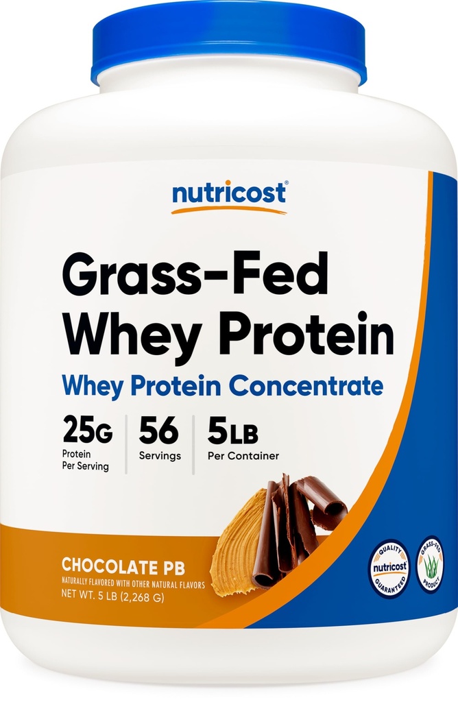 Nutricost Grass-Fed Whey Protein Yoğunluğu (Chocolate Peanut Butter) 5LBS