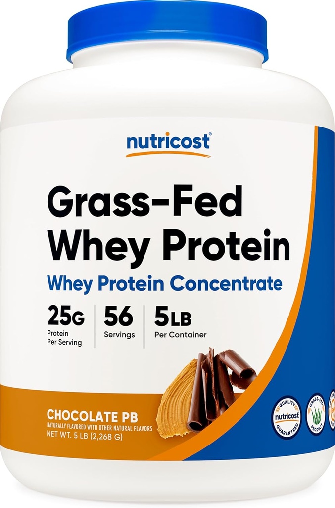 Nutricost Grass-Fed Whey Protein Yoğunluğu (Chocolate Peanut Butter) 5LBS