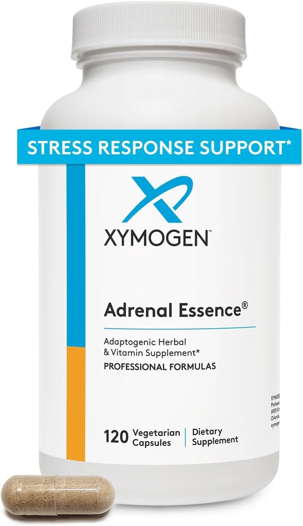 XYMOGEN Adrenal Essence - Adaptojenik Herbs (Cordyceps, Rhodiola Ekstraksiyon, BTC) + B Vitaminleri - Sağlıklı Enerji Seviyelerini ve Sağlıklı Immune Fonksiyonlarını Destekleyin (120 Capsules)