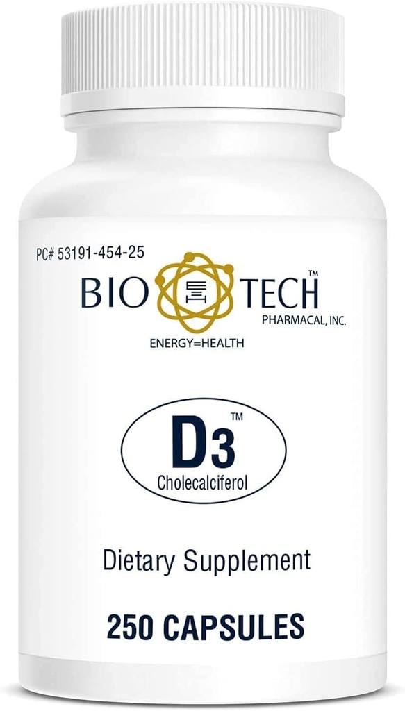 Bio-Tech Pharmacal Vitamin D3 (D3 1k IU, 250 Kont)