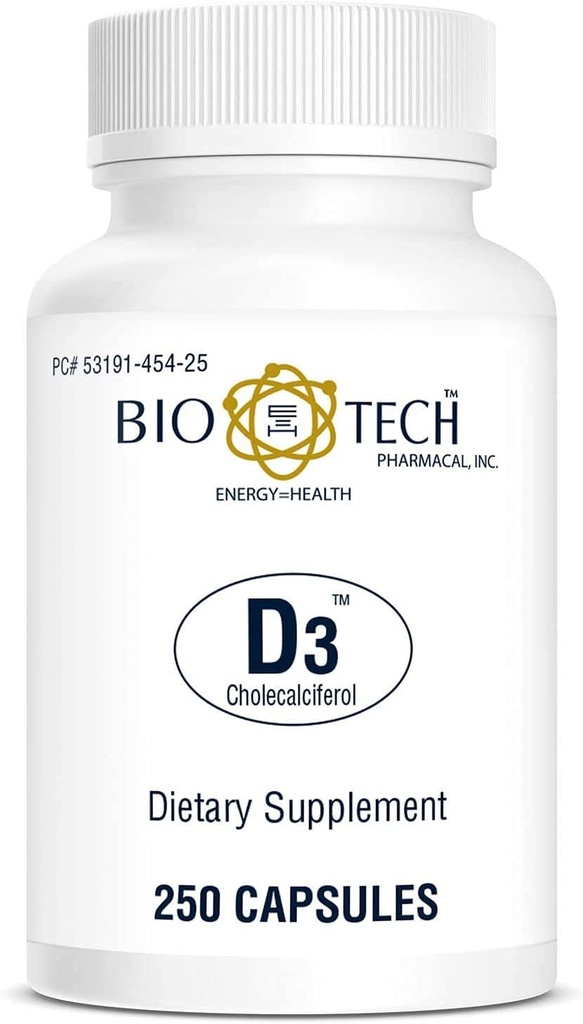 Bio-Tech Pharmacal Vitamin D3 (D3 1k IU, 250 Kont)