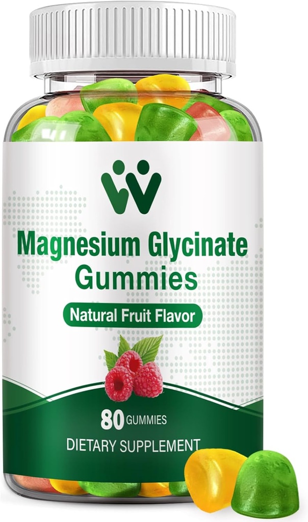 Magnezyum Glycinate Gummies for Yetişkinler - Calm Mood, Muscle, Bone & Energy Support, 80 Gummies for Yetişkinler - Sugar Free Magnezyum Pids Supplement for Calm Mood, Muscle, Bone & Energy Support, 80 Gummies