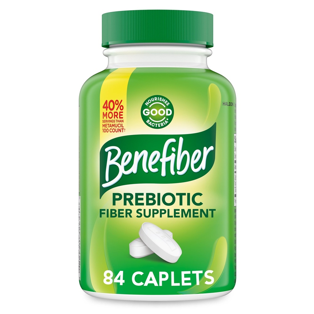 Benefiber Prebiyotik Fiber Supplement Caplets, 84 Count