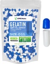 XPRS Nutra Boyutu 0 Boş Kapsüller - 500 Kont Boş Gelatin Capsules - Pills DIY Capsule - Pure Bovine Pill Gel Caps For Do-It- Yourself Supplements (Mavi/Beyaz)