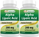 En İyi Doğallar Alpha Lipoic Acid 200 Mg 120 Capsules (120 Kont (Pack of 2))