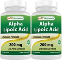 En İyi Doğallar Alpha Lipoic Acid 200 Mg 120 Capsules (120 Kont (Pack of 2))