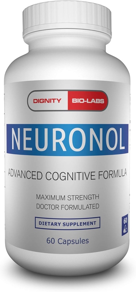 Nöronol, Dignity Bio-Labs: Brain Health Formula for Memory Support, Focus, Clarity ve Concentration - #1 Nootropic formüle w/Dmae, Bacopa Monnieri, Ginkgo Biloba & More.