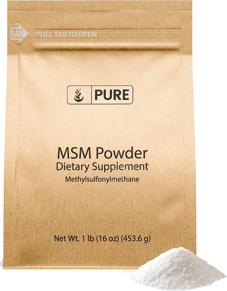 PURE ORIGINAL INGREDIENTS Methylsulfonylmethane (1lb) MSM, Natural Sulfur Dietary Supplement