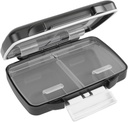 EZY DOSE Moisture-Proof Pill Case, Tıp Planlayıcı, Vitamin Organize Kutusu, Seyahat-Friendly, Latch-Closure to Secure Contents, 4 Bireysel Farklılıkların Dar Seal, Black, Black, Black