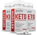 (3 Pack) Ketosyn Keto ACV Pills 1275MG Keto Support Blend Capsule Alternative to Keto ACV Gummies Formulated with Apple Cider Vinegar Extra Virgin Olive Oil Powder Green Tea Leaf 180 Capsules