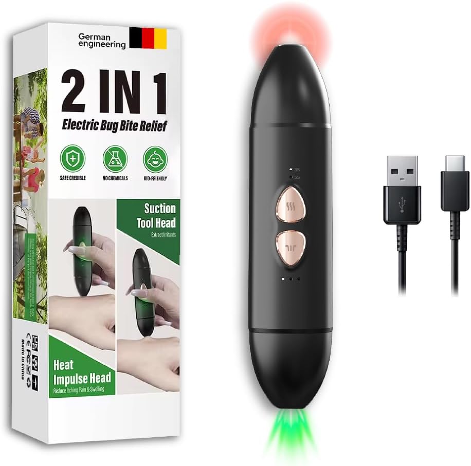 Böcek Bite Relief Pen – Mosquito Bites & Bee Stings | Portatif, Reusable & Kids-Safe | Instant Itch & Swelling Relief