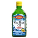 Carlson - Cod Liver Oil, 1100 mg Omega-3s, Liquid Fish Oil Supplement, Wild-Caught Norveç Arctic, Sustainable Sourced Nordic Liquid, Lemon, 250 ml