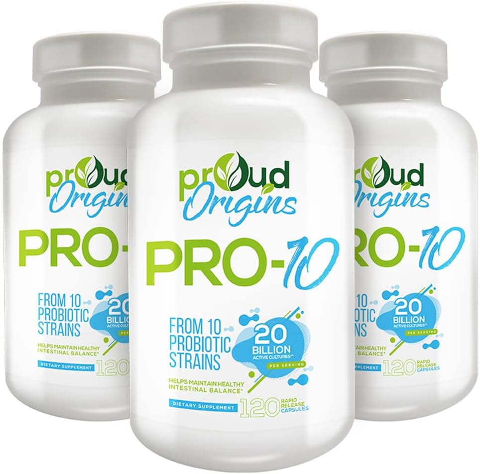 Pro-10, Probiotic 20 Billion, 120 Capsules, Pack of 3