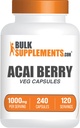 BulkSupplements.com Acai Berry Capsules - Acai Bery Supplement, for Immune Support, Acai Berry Ekstra 1000 mg - Gluten Free, 2 Capsules per Service, 240 Count (Pack of 1)